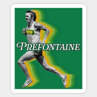 Retro Steve Prefontaine Running Form Fade Magnet